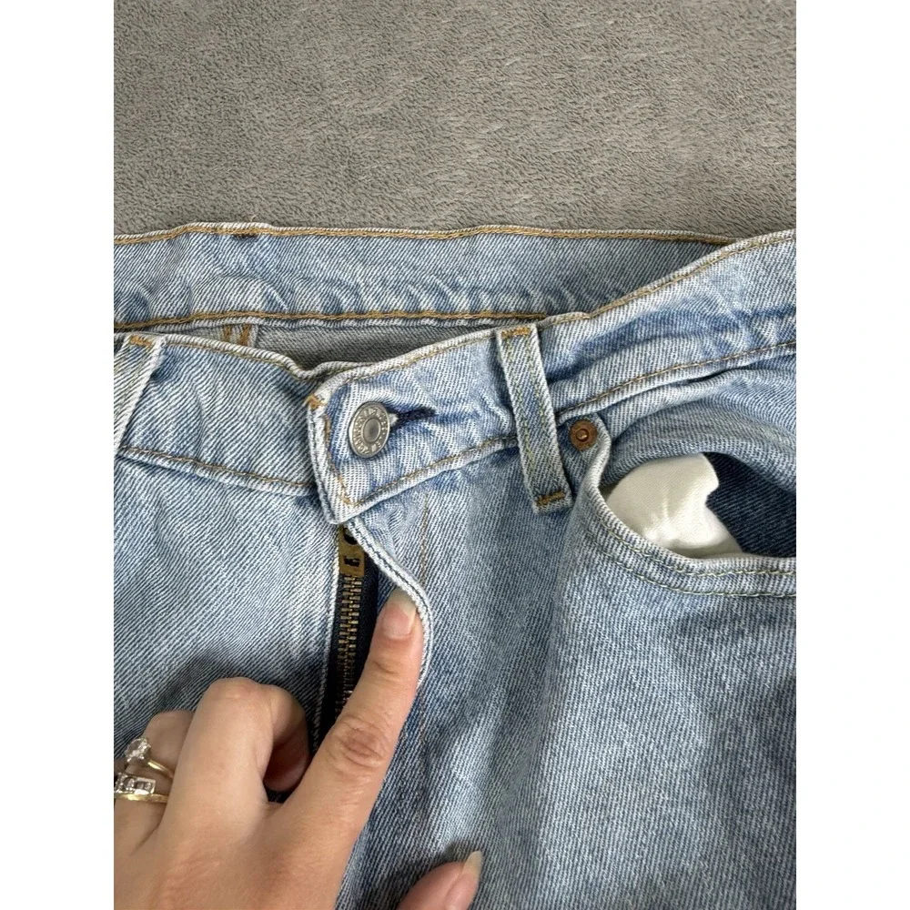 Levi's 505 Regular Fit Straight Jeans Men's Size 36X30 Blue Light Wash